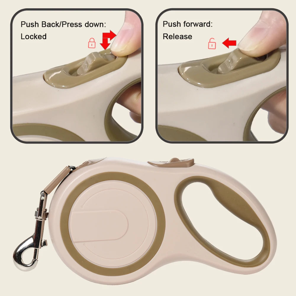 Retractable Nylon Dog Leash For Large Dogs