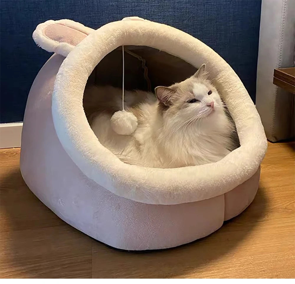 Deep Sleep Cave Cat Bed With Removable Cushion