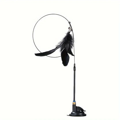 Interactive Feather Bell Cat Teaser Wand Toy