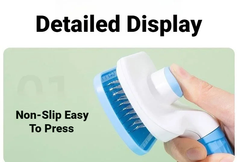 Pet Hair Remover Grooming Brush For Dogs & Cats
