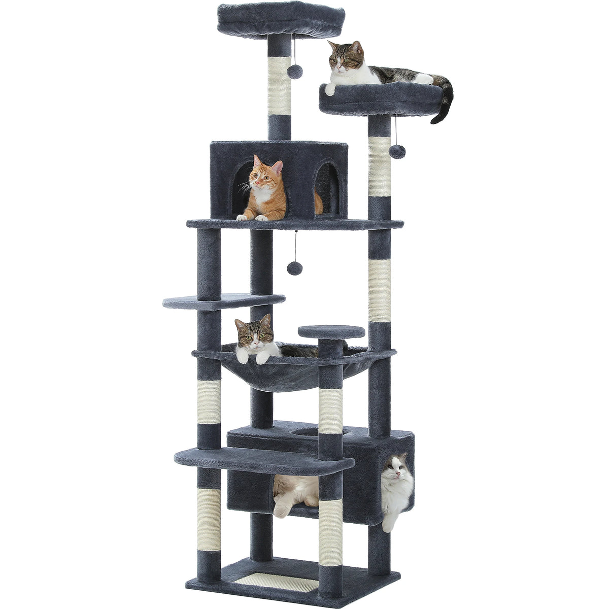 Large Multi-Level Cat Tree Tower With Scratching Posts
