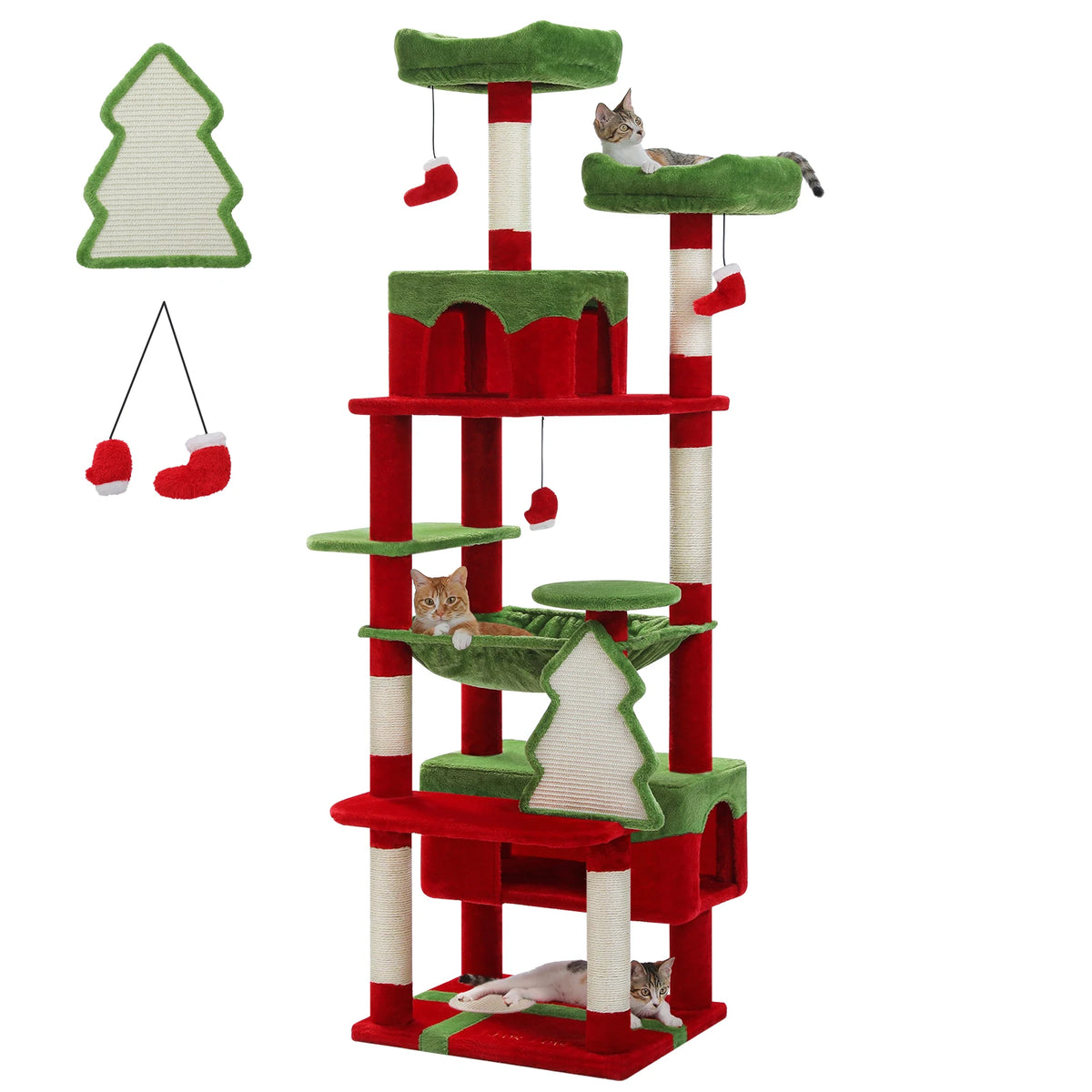 Large Multi-Level Cat Tree Tower With Scratching Posts