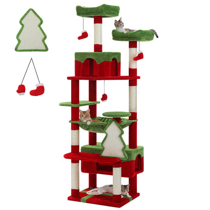 Large Multi-Level Cat Tree Tower With Scratching Posts