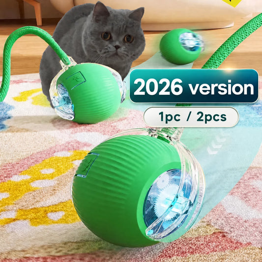 Cat Chase Ball – Rechargeable Self-Rolling Toy with Tail