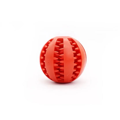 Treat Dispensing Rubber Dog Toy Ball For Chewing & Training