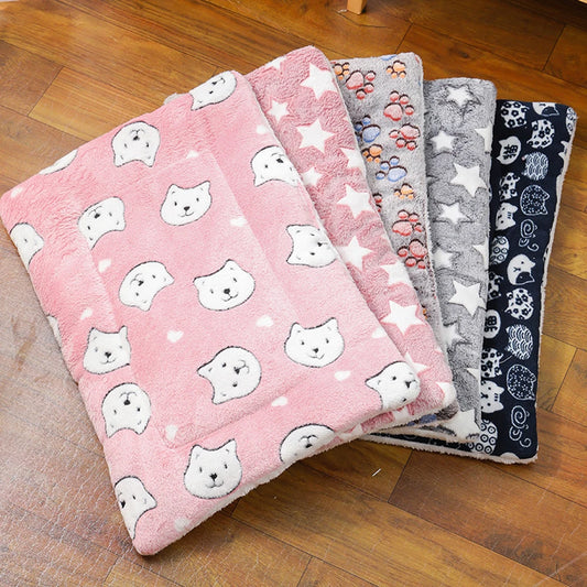 Warm Plush Pet Sleeping Mat For Cats & Dogs