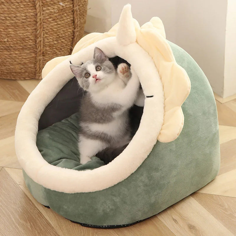 Deep Sleep Cave Cat Bed With Removable Cushion