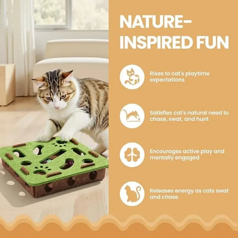 Interactive Cat Puzzle Hunting Toy Box With Ball