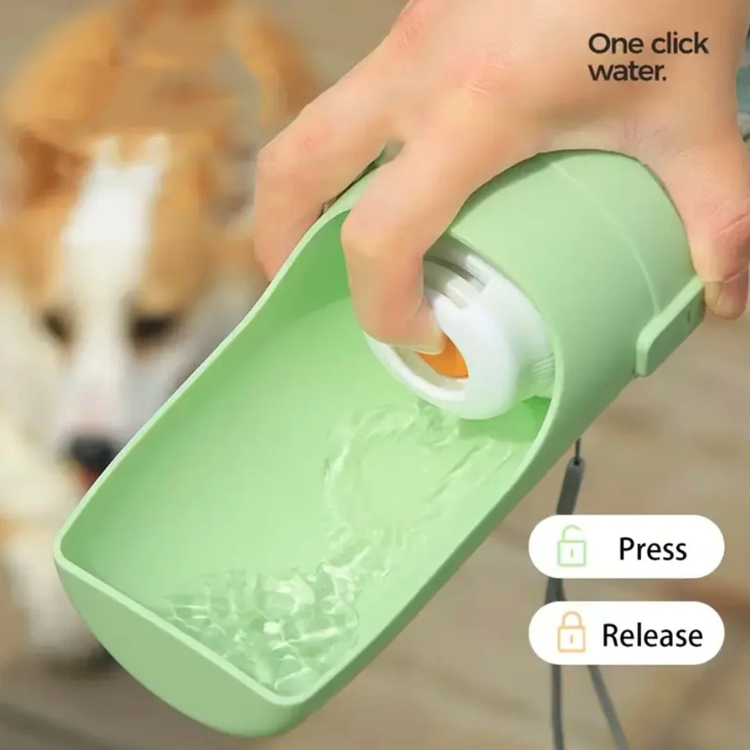2-in-1 Travel Bottle – Dog Water Bottle with Food Container