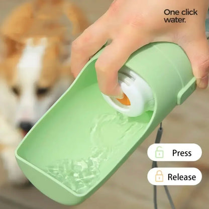 2-in-1 Travel Bottle – Dog Water Bottle with Food Container