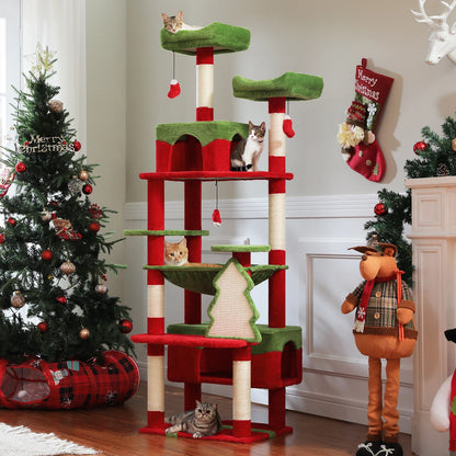 Large Multi-Level Cat Tree Tower With Scratching Posts