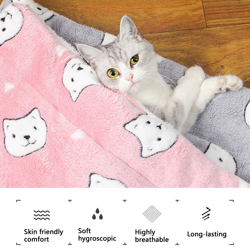 Warm Plush Pet Sleeping Mat For Cats & Dogs