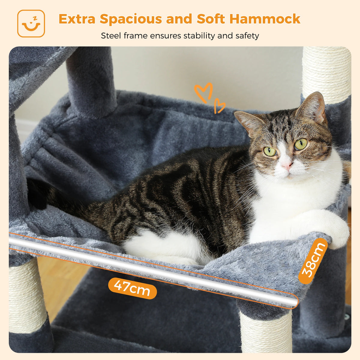 Large Multi-Level Cat Tree Tower With Scratching Posts