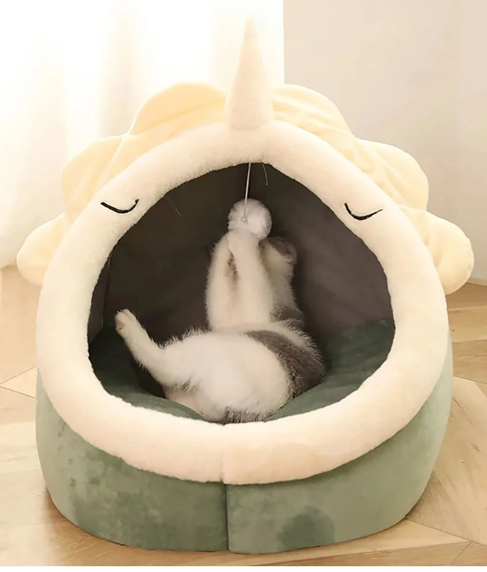Deep Sleep Cave Cat Bed With Removable Cushion