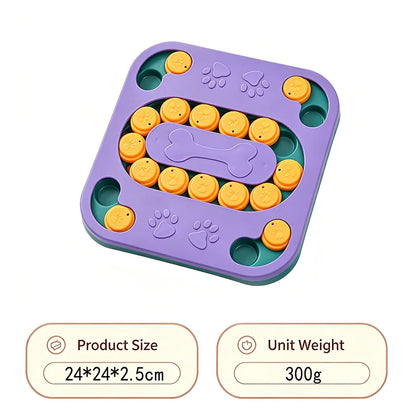 Interactive Dog Puzzle Slow Feeder Toy With Food Dispenser