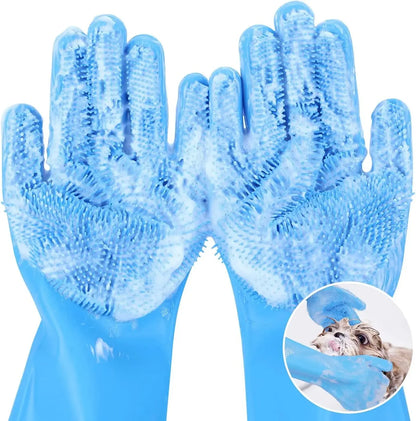 Silicone Pet Grooming Bath Glove For Dogs & Cats
