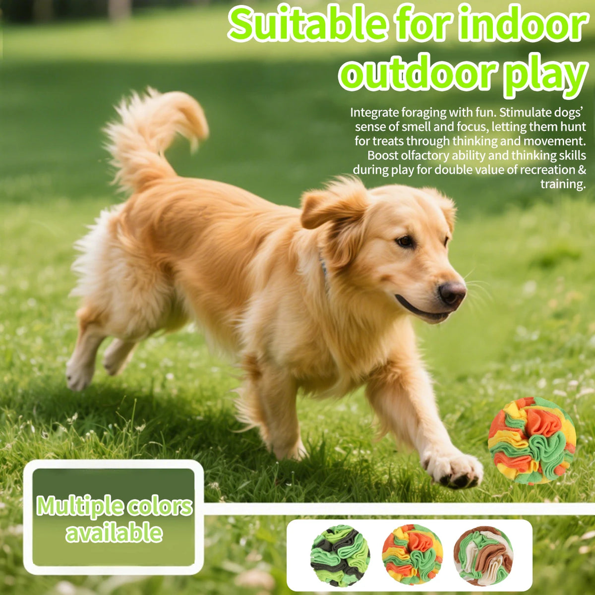 Interactive Dog Snuffle Ball For Nose Work Training