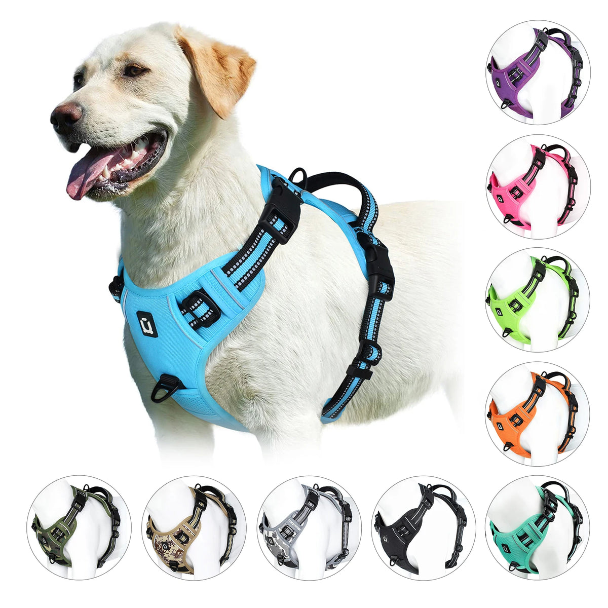 No Pull Adjustable Padded Dog Harness Vest