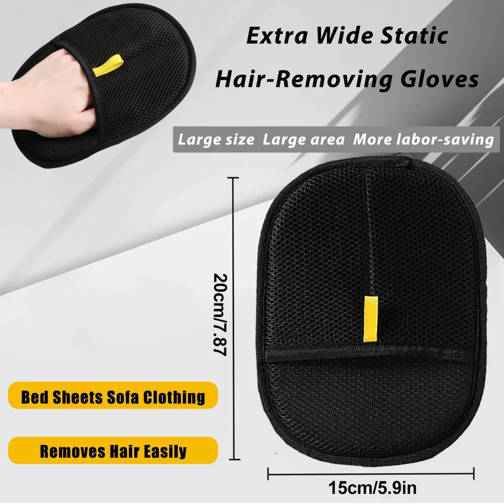 Portable Pet Hair Remover Grooming Glove For Cats