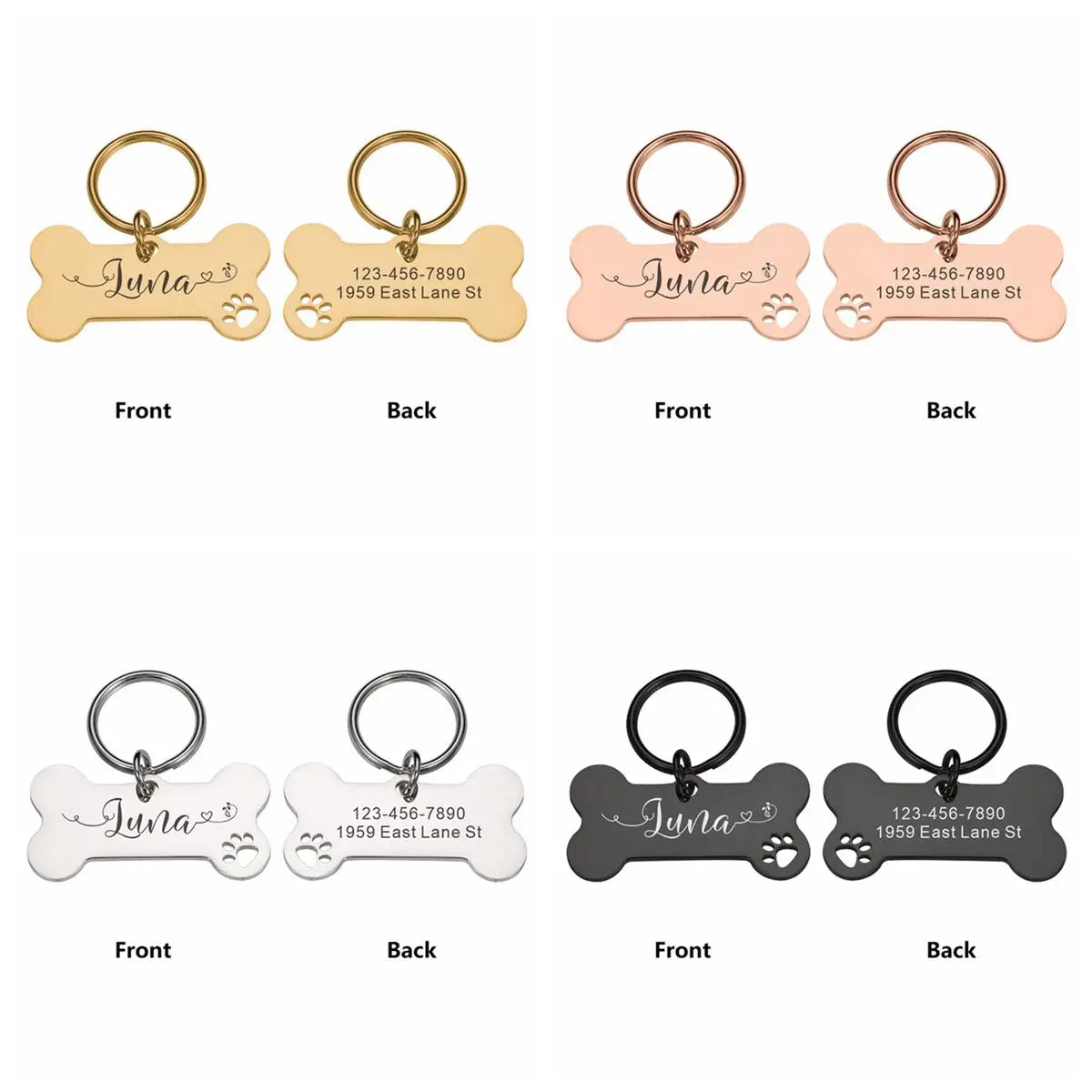 Personalized Custom Dog Name Tag Collar Accessory