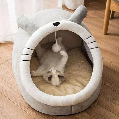 Deep Sleep Cave Cat Bed With Removable Cushion