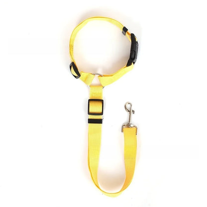 Adjustable Nylon Dog Car Seat Belt & Leash