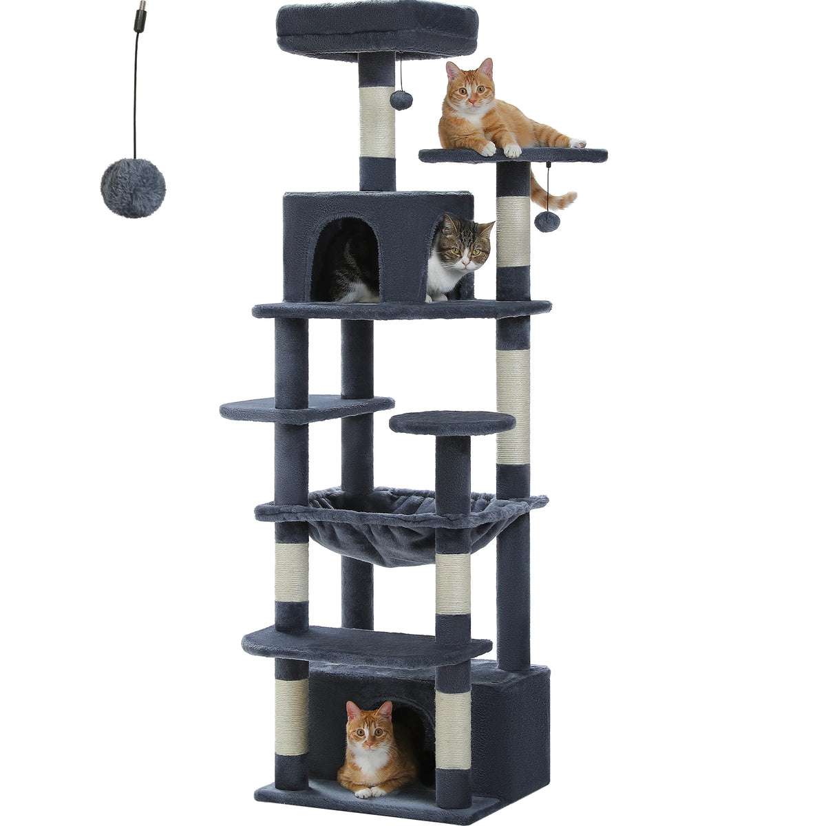 Large Multi-Level Cat Tree Tower With Scratching Posts