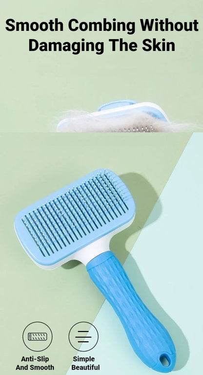 Pet Hair Remover Grooming Brush For Dogs & Cats
