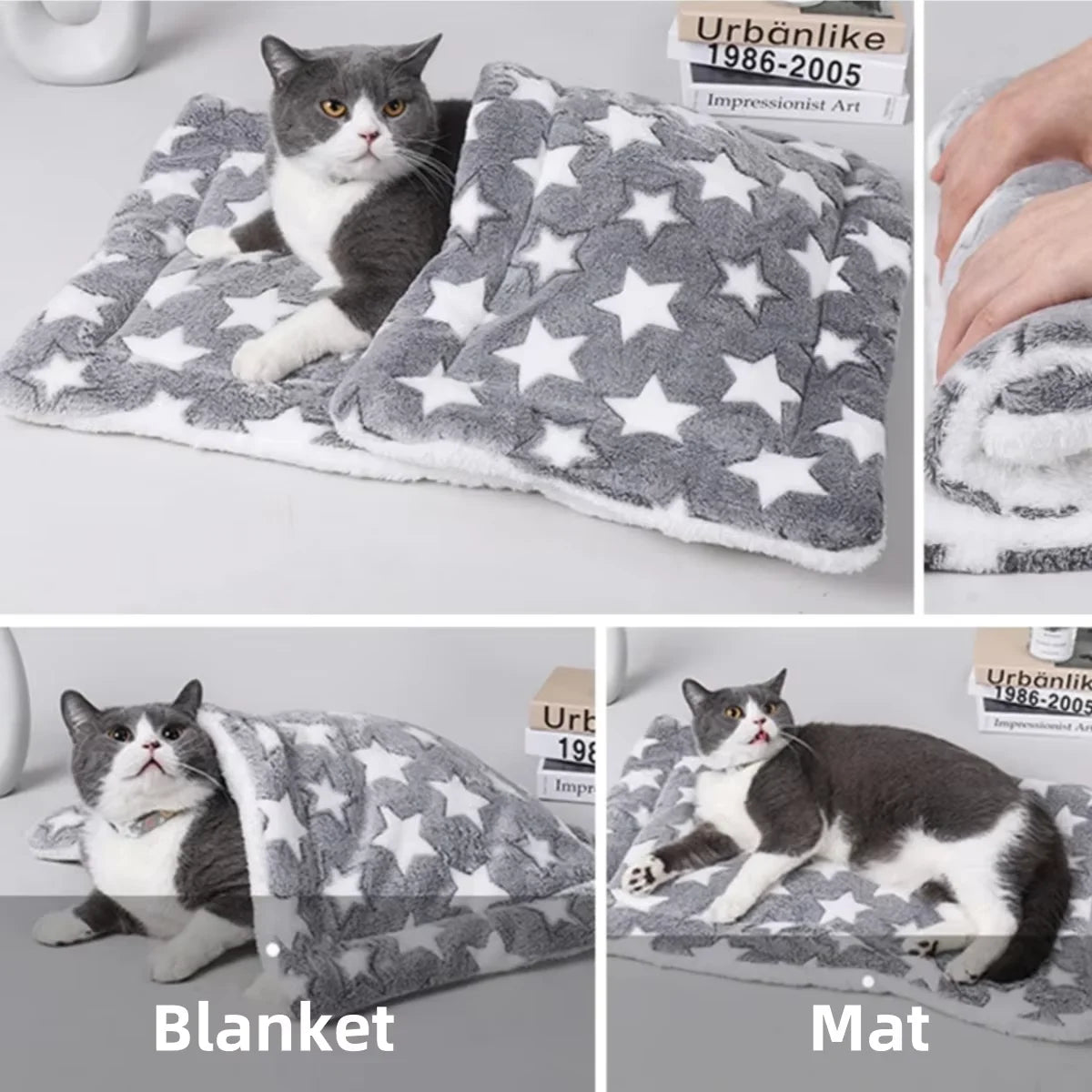 Warm Plush Pet Sleeping Mat For Cats & Dogs