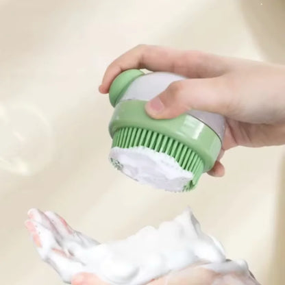 Silicone Dog Bath Massage Brush Glove With Shampoo Dispenser