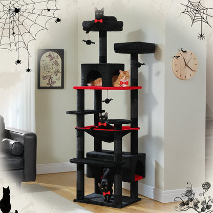 Large Multi-Level Cat Tree Tower With Scratching Posts