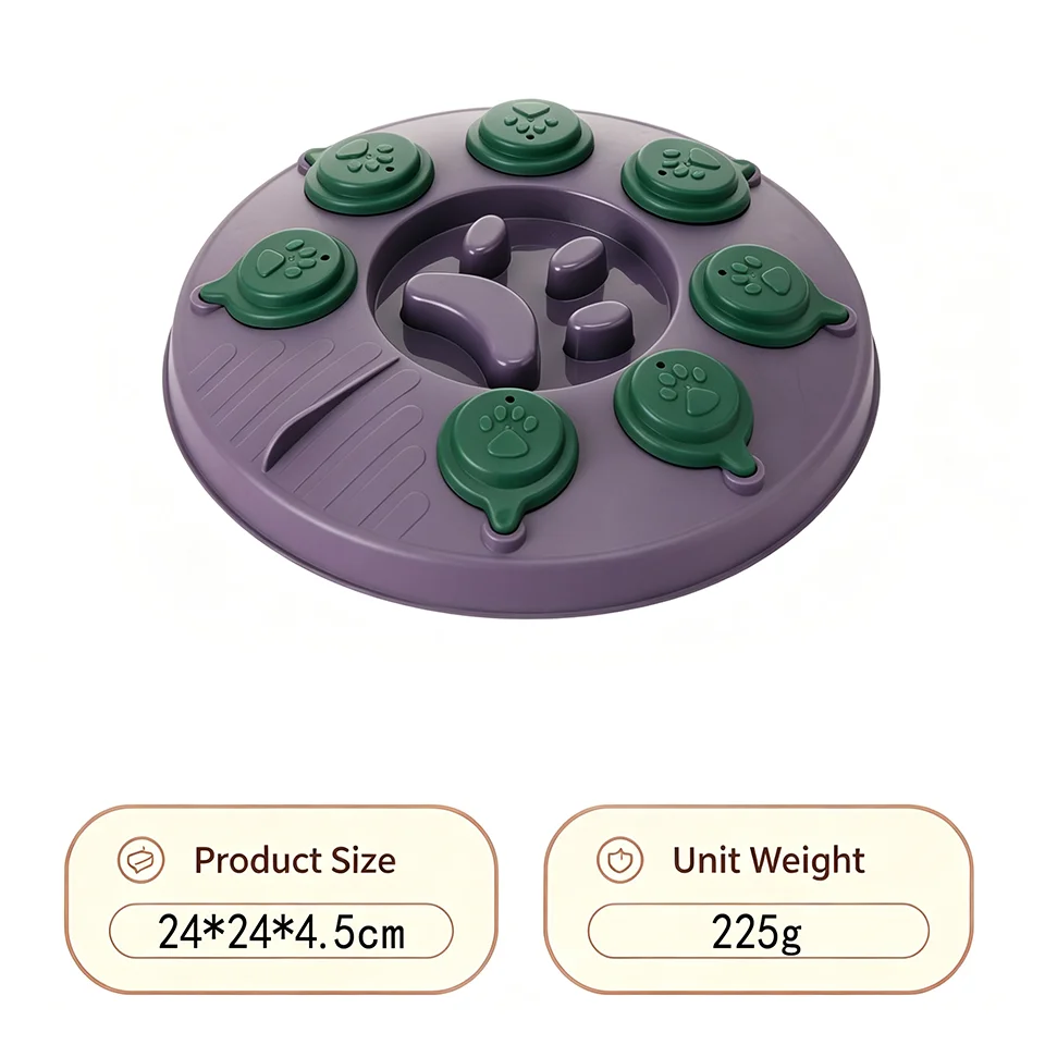 Interactive Dog Puzzle Slow Feeder Toy With Food Dispenser