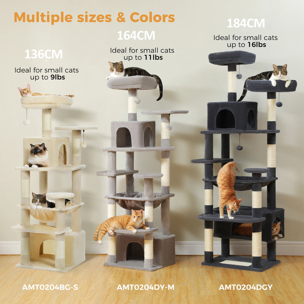 Large Multi-Level Cat Tree Tower With Scratching Posts