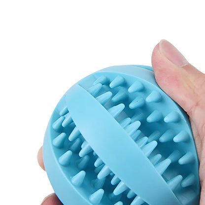 Treat Dispensing Rubber Dog Toy Ball For Chewing & Training