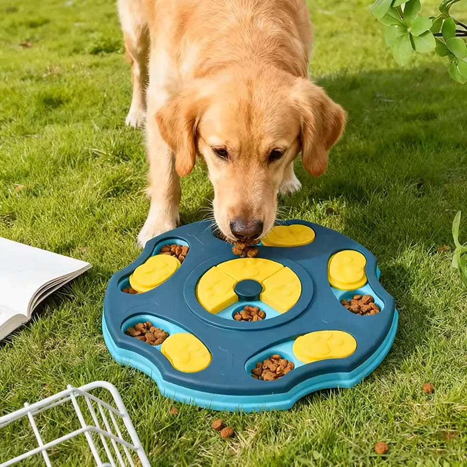 Interactive Dog Puzzle Slow Feeder Toy With Food Dispenser