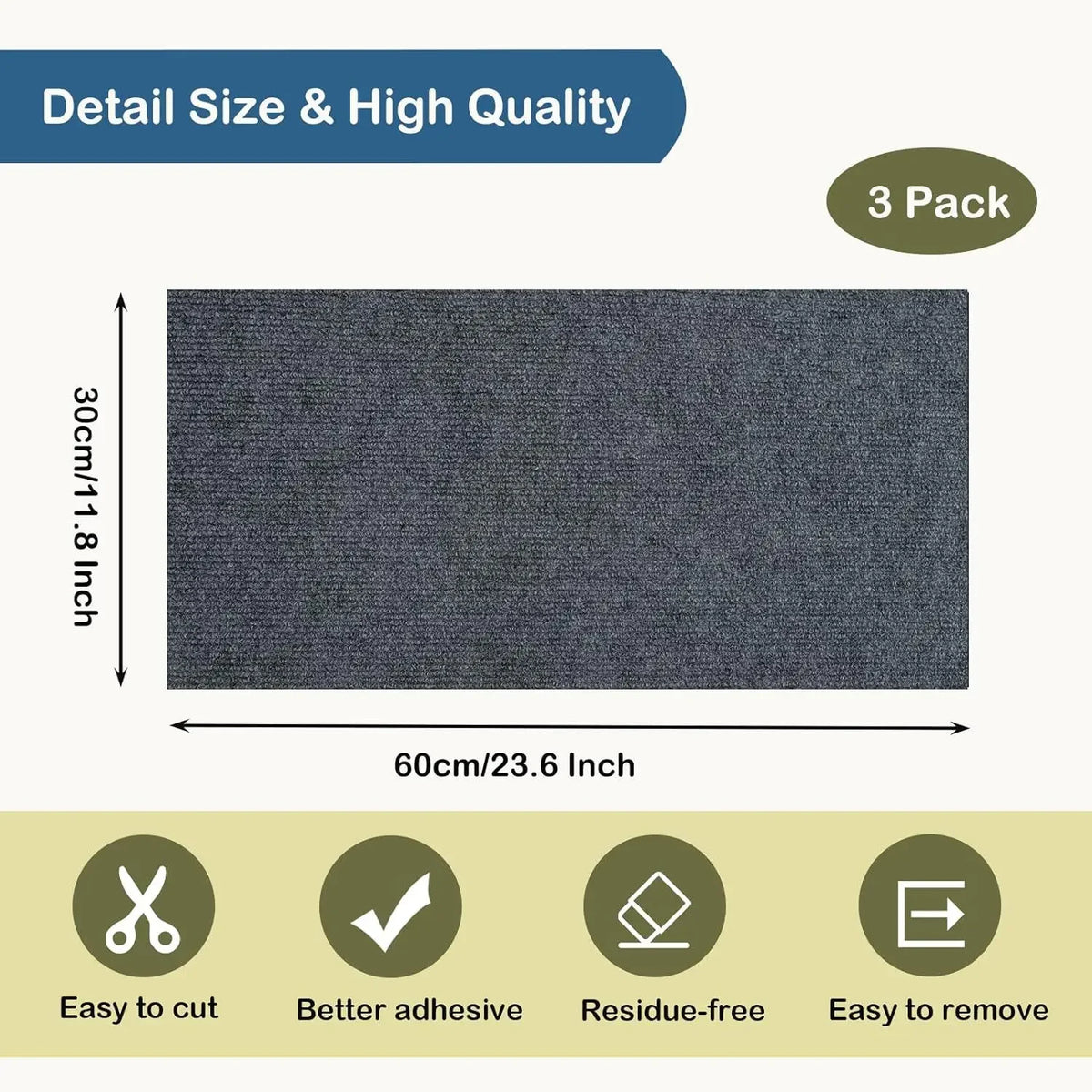 Self-Adhesive Cat Scratching Mat Furniture Protector